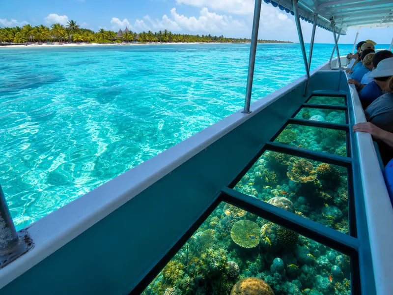 Cozumel: VIP Glass Bottom Boat & Snorkeling 3 Reefs Tour